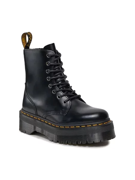 Botki Dr. Martens skórzane na platformie czarne