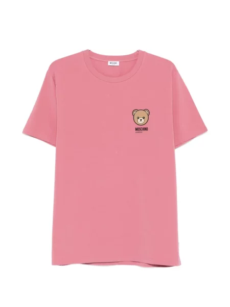 Tricou Moschino teddy cu autograf roz