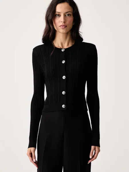 Guess cardigan pentru femei cu vâscoză CARMEN negru
