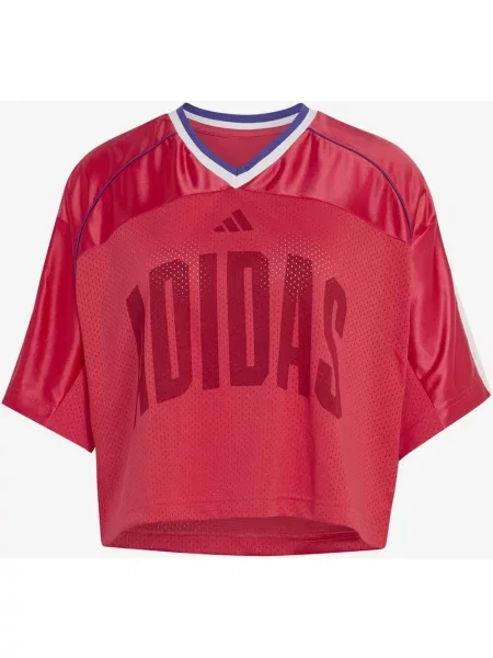 Koszulka adidas Stadium Mesh z krótkim rękawem czerwono bordowo M niebieska