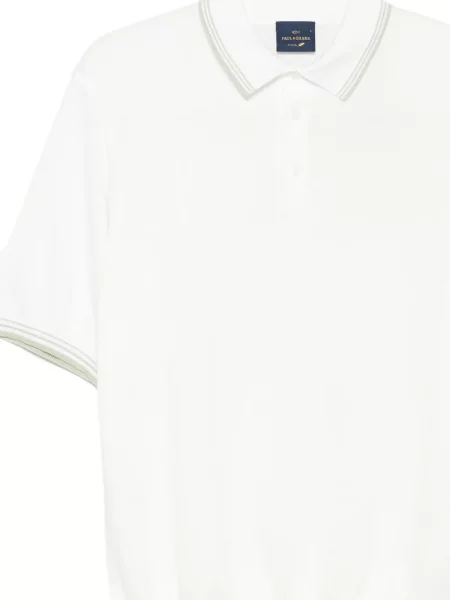 Gulerat polo Paul & Shark cu dungi alb