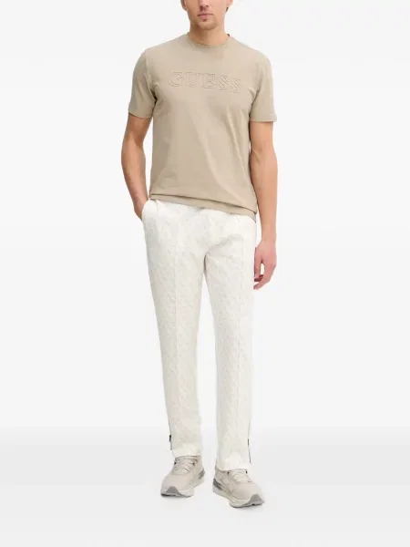 Pantaloni Guess alergare alb