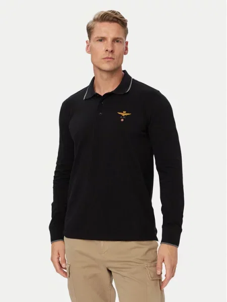 Aeronautica Militare Tricou polo negru