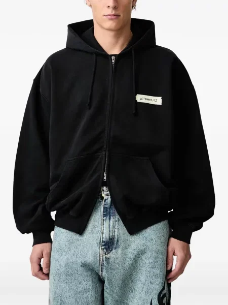 Bluza z kapturem Vetements z logo czarna