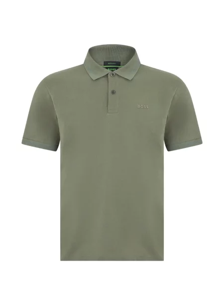 Tricou polo Boss cu autograf verde
