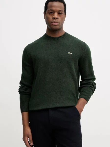 Pulover Lacoste de lână verde