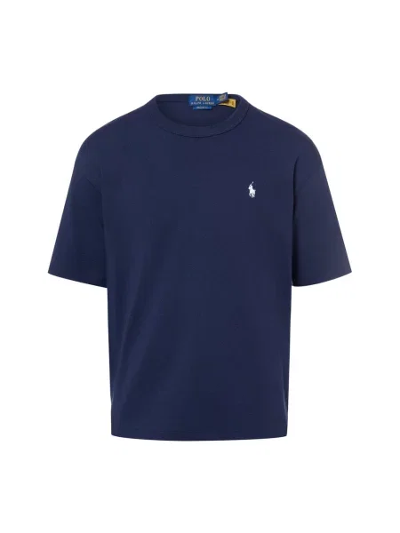 Polo Ralph Lauren T-shirt luźny krój Mężczyźni jednolity S niebieski