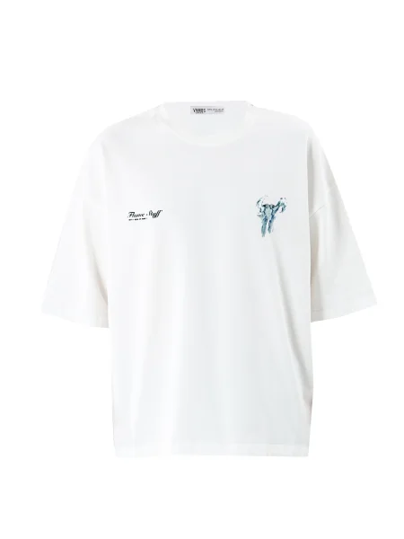 VAMOS CLO Tricou Portland azuriu / închis albastru