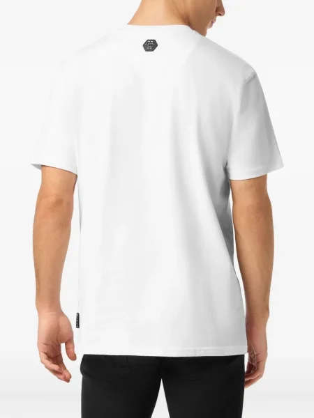 Tricou Philipp Plein cu imagine alb