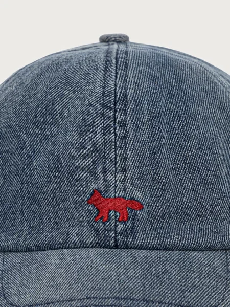 Maison Kitsuné Profile Fox καπέλο μπέιζμπολ ντένιμ μπλε