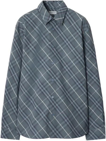 Cămașă Burberry în carouri albastru