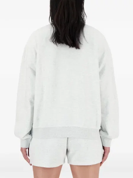 Pantaloni New Balance cu decolteu rotund alergare cu autograf gri