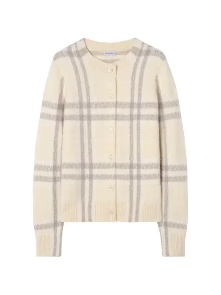 Cardigan Burberry din cașmir în carouri