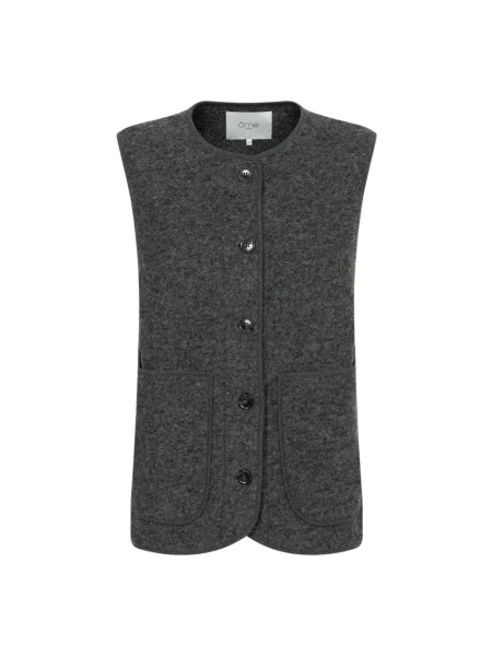 Kamizelka âme wełniana bez rękawów szara