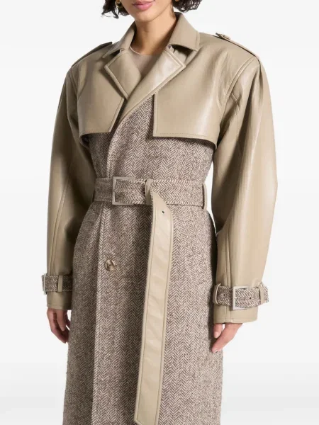 Trenci Manière De Voir din piele cu model herringbone