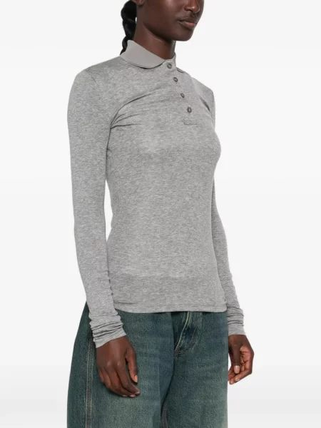 Lung tricou polo Entire Studios gri
