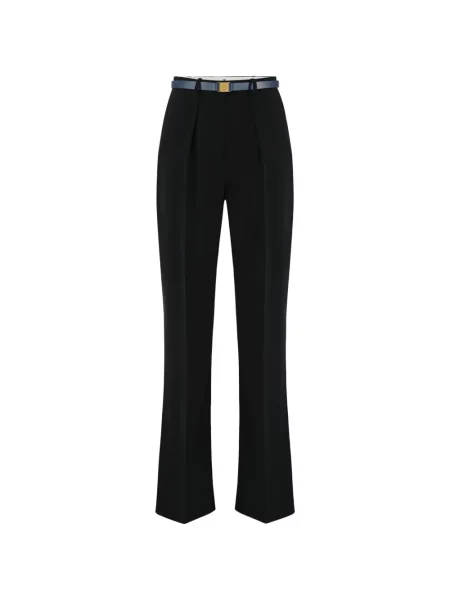 Cu centură pantaloni Elisabetta Franchi negru