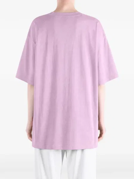 Raštuotas marškinėliai Balenciaga rožinė