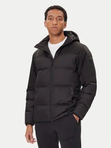 Пухено яке BOSS Green зимен модел черно