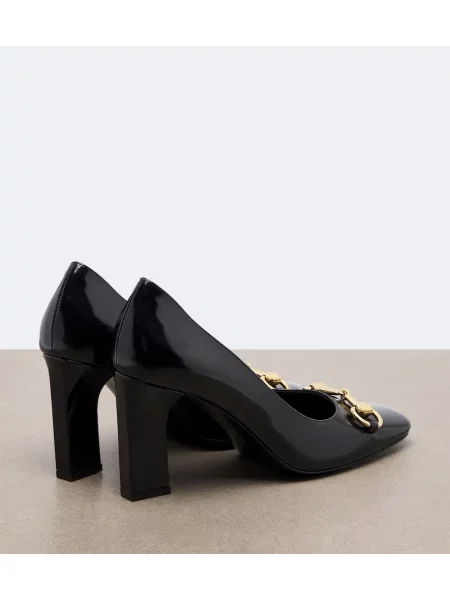 Pantofi cu toc Gucci din piele negru