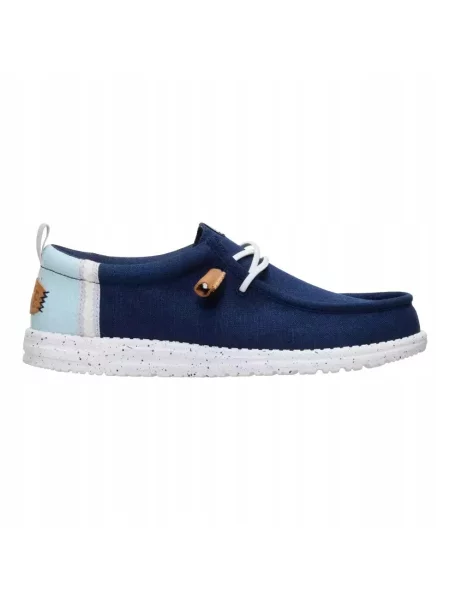 HeyDude Mokasyny Wally Summer Linen białe