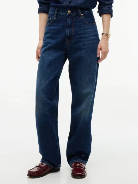 Jeans o prostym kroju z czystej bawełny Tommy Hilfiger niebieskie