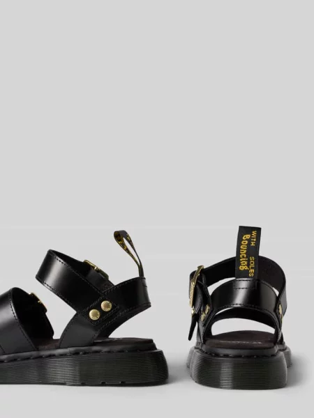 Sandały na paski ze skóry ze sprzączki model Gryphon' Dr. Martens czarny