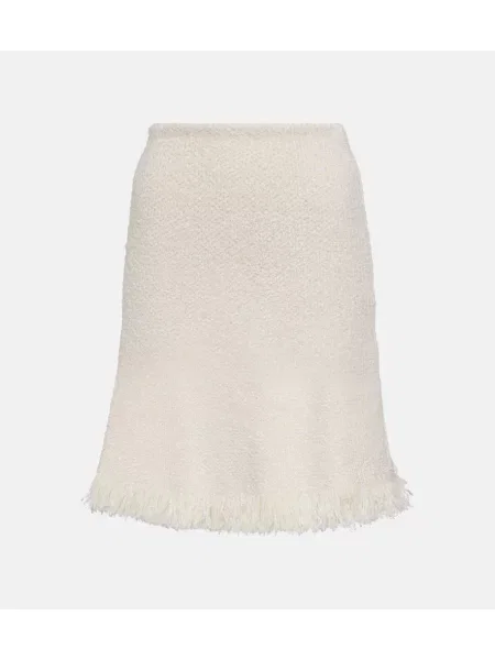 Fustă Chloé cu franjuri alb