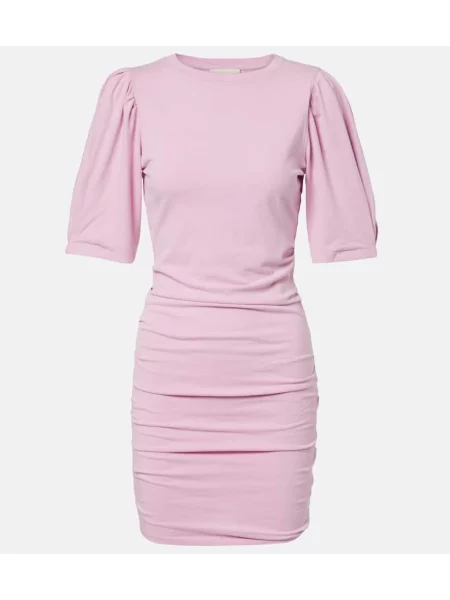 Rochie Isabel Marant din jerseu drapată roz