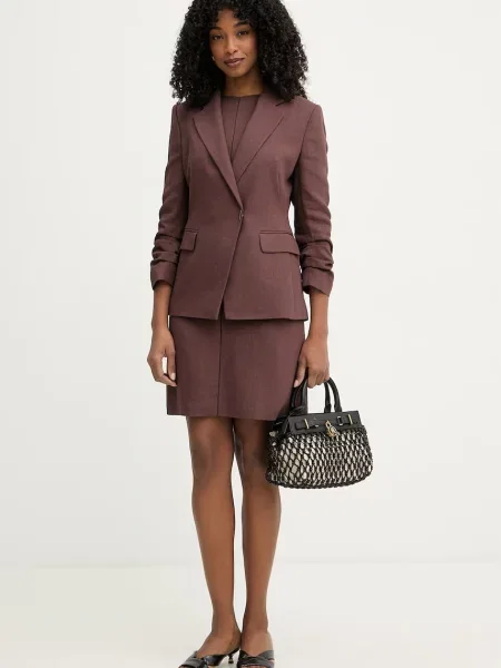 BOSS двобортний піджак з льоном