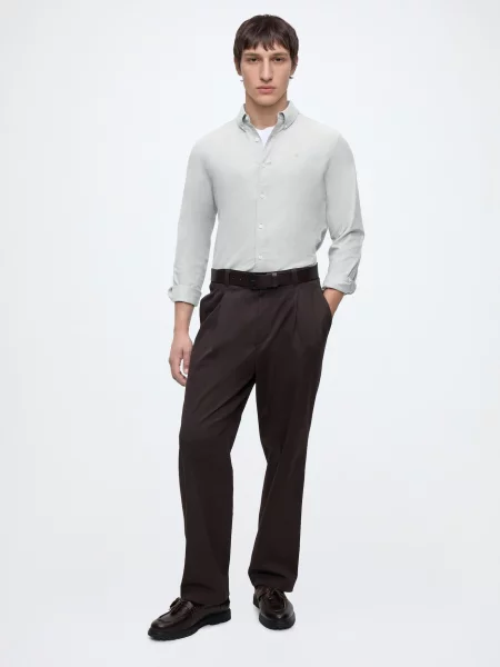 Calvin Klein Jeans Košeľa Classic svetlobéžová