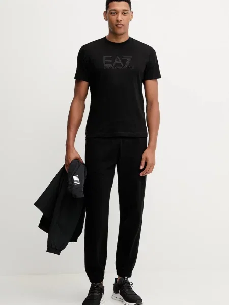 Спортивні штани Emporio Armani з аплікацією чорний