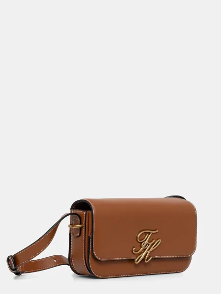 Tommy Hilfiger De piele geantă pe umăr maro