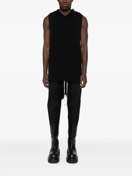 Vestă Rick Owens cu glugă negru