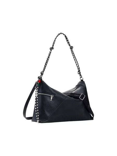 Crossbody kabelka Desigual s autogramom čierna