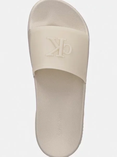 Calvin Klein Papucs Ess Slide Tpu Krém bézs