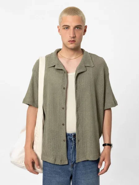 VAMOS CLO Cămașă Tithonia / kaki verde