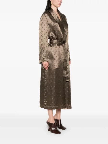 Palton Fendi din jacard maro