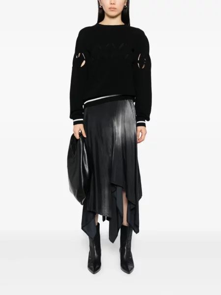 Fustă Yohji Yamamoto asimetrică gri