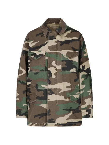 Geacă Nili Lotan cu imagine cu model camuflaj verde