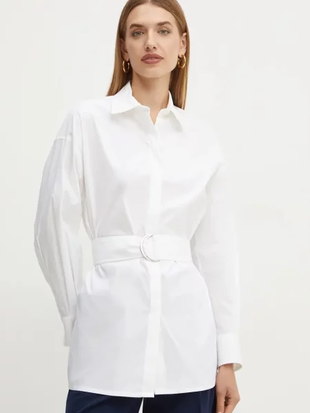 Liviana Conti camasa femei cu guler clasic relaxed alb