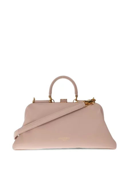 Geantă shopper Dolce & Gabbana din piele roz
