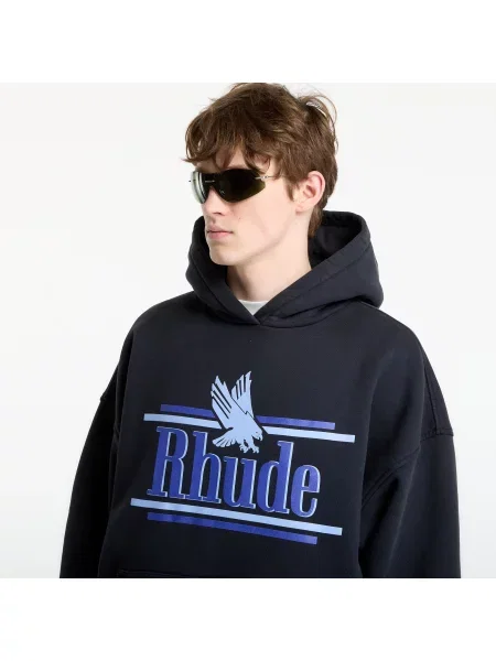 RHUDE Rossa hanorac cu glugă bărbătesc din negru