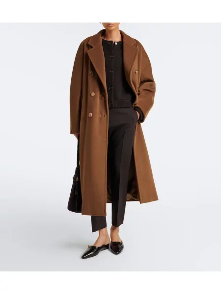 Pantaloni Max Mara de lână maro