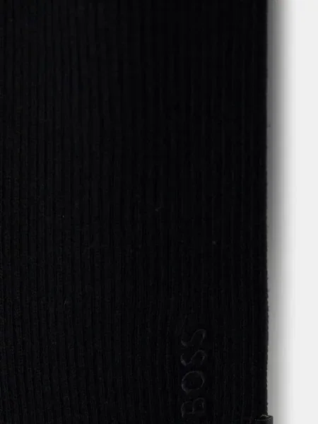 Шерстяной однотонный шарф Boss синий