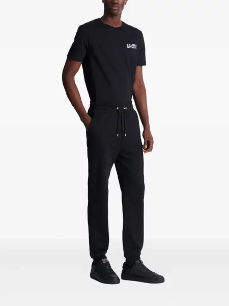Pantaloni Balmain cu imagine negru