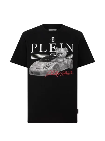 Ursuleț de pluș tricou Philipp Plein cu strasuri negru