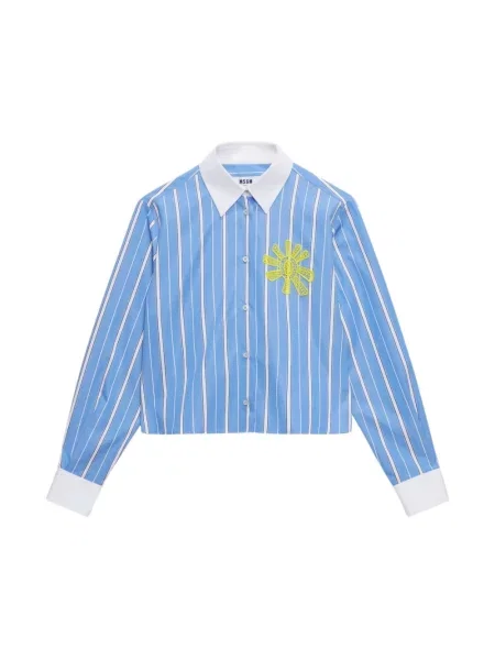 Koszula Msgm popelinowa niebieska