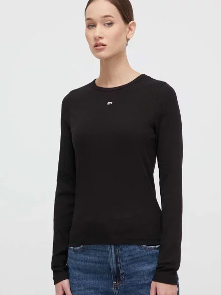 Majica z dolgimi rokavi Tommy Jeans bela