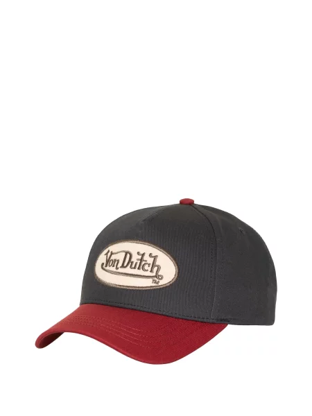 Von Dutch Originals Șapcă / gri metalic / roșu bej